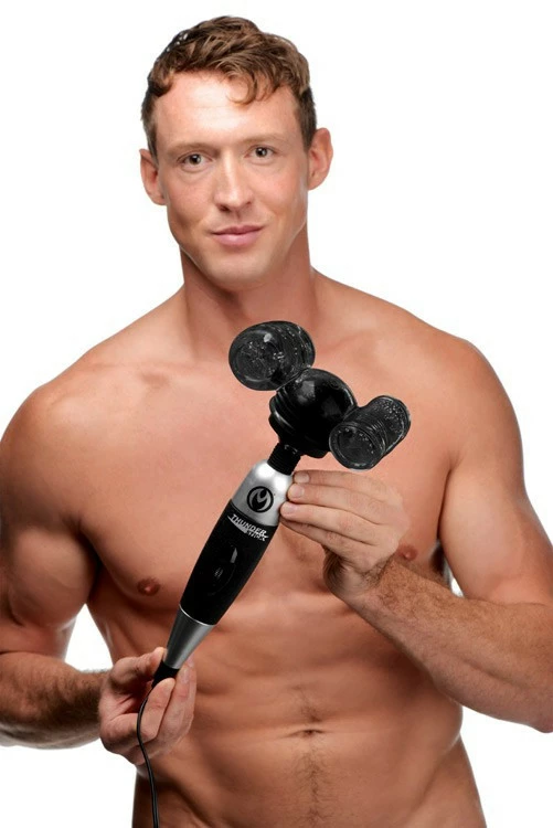 Magic Wand & Hitachi Attachments For Men Extreme Sex Toys, Bondage, & Fucking Machines | ExtremeRestraintsThunder Stroke 2 In 1 Wand Masturbation Attachment - Image 2