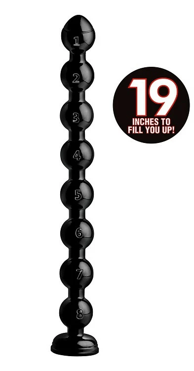 Extreme Sex Toys, Bondage, & Fucking Machines | ExtremeRestraintsHosed 2 Inch Beaded Anal Snake - Image 2