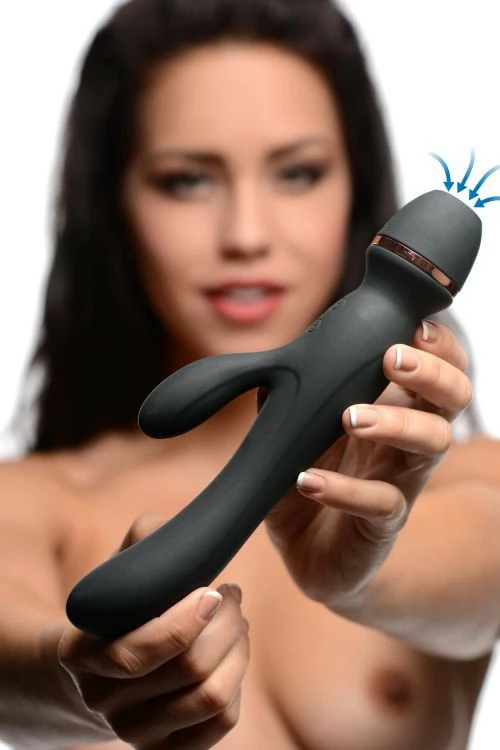 Rabbit Vibrators Extreme Sex Toys, Bondage, & Fucking Machines | ExtremeRestraintsShegasm Supreme 3 In 1 Silicone Suction Rabbit Vibe