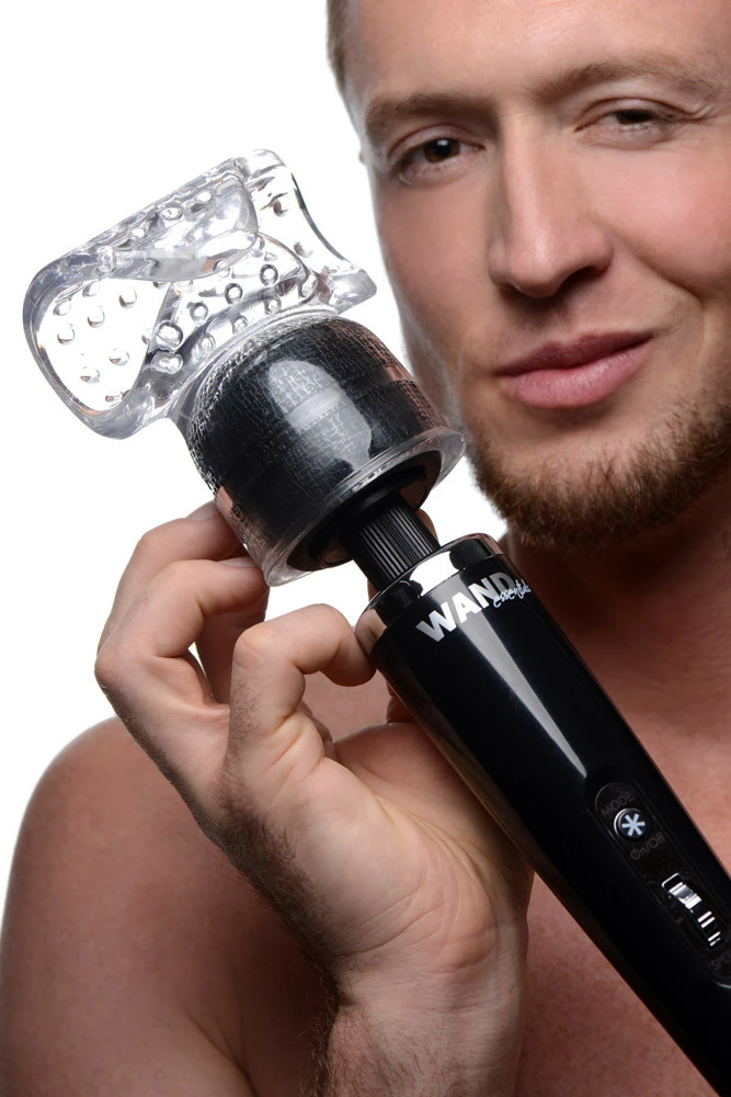 Magic Wand & Hitachi Attachments For Men Extreme Sex Toys, Bondage, & Fucking Machines | ExtremeRestraintsVibra-Stroke Masturbator Wand Attachement - Image 2