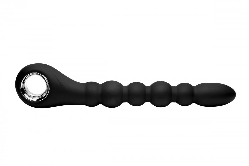 Rechargeable Vibrators Extreme Sex Toys, Bondage, & Fucking Machines | ExtremeRestraintsDark Scepter 10X Vibrating Silicone Anal Beads - Image 2