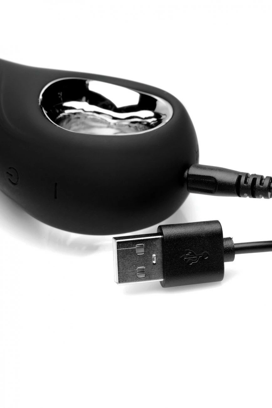 Rechargeable Vibrators Extreme Sex Toys, Bondage, & Fucking Machines | ExtremeRestraintsDark Scepter 10X Vibrating Silicone Anal Beads - Image 4