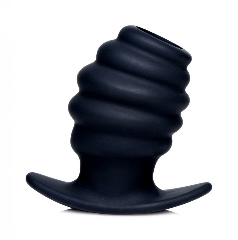Master Series Extreme Sex Toys, Bondage, & Fucking Machines | ExtremeRestraintsHive Ass Tunnel Silicone Ribbed Hollow Anal Plug - Image 4