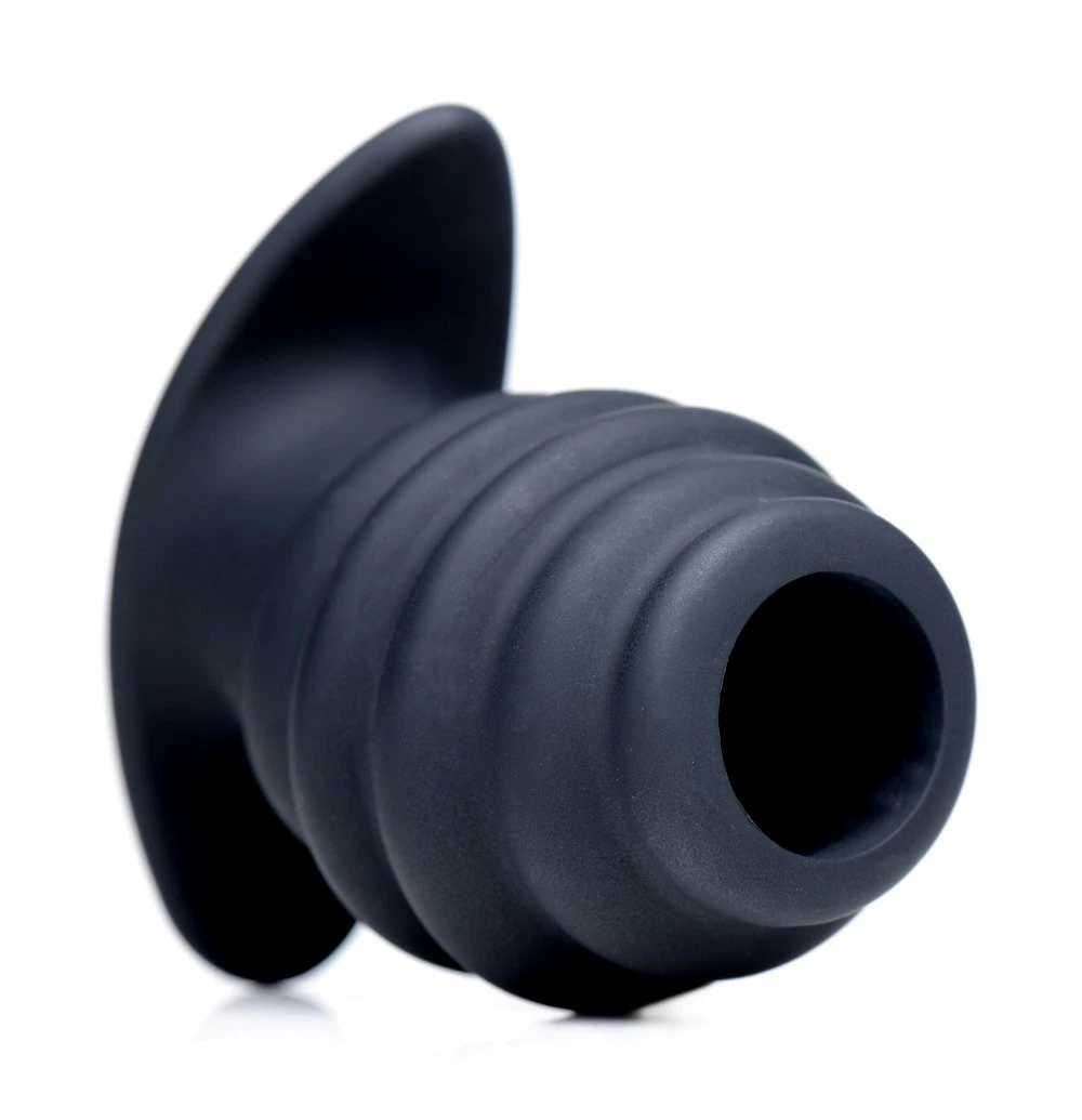 Master Series Extreme Sex Toys, Bondage, & Fucking Machines | ExtremeRestraintsHive Ass Tunnel Silicone Ribbed Hollow Anal Plug - Image 5