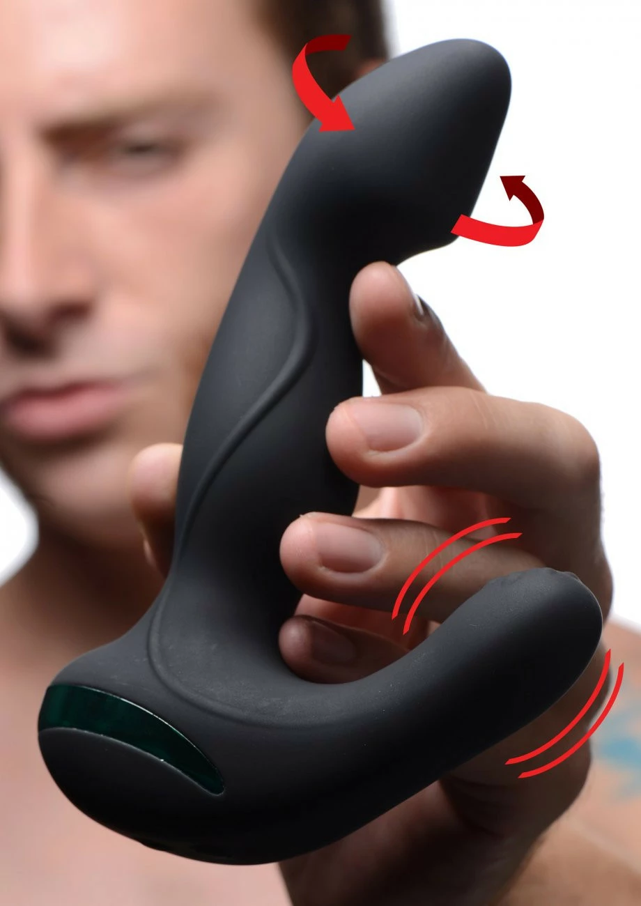 Rechargeable Vibrators Extreme Sex Toys, Bondage, & Fucking Machines | ExtremeRestraintsMega Maverick 10X Rotating Vibrating Prostate Stimulator