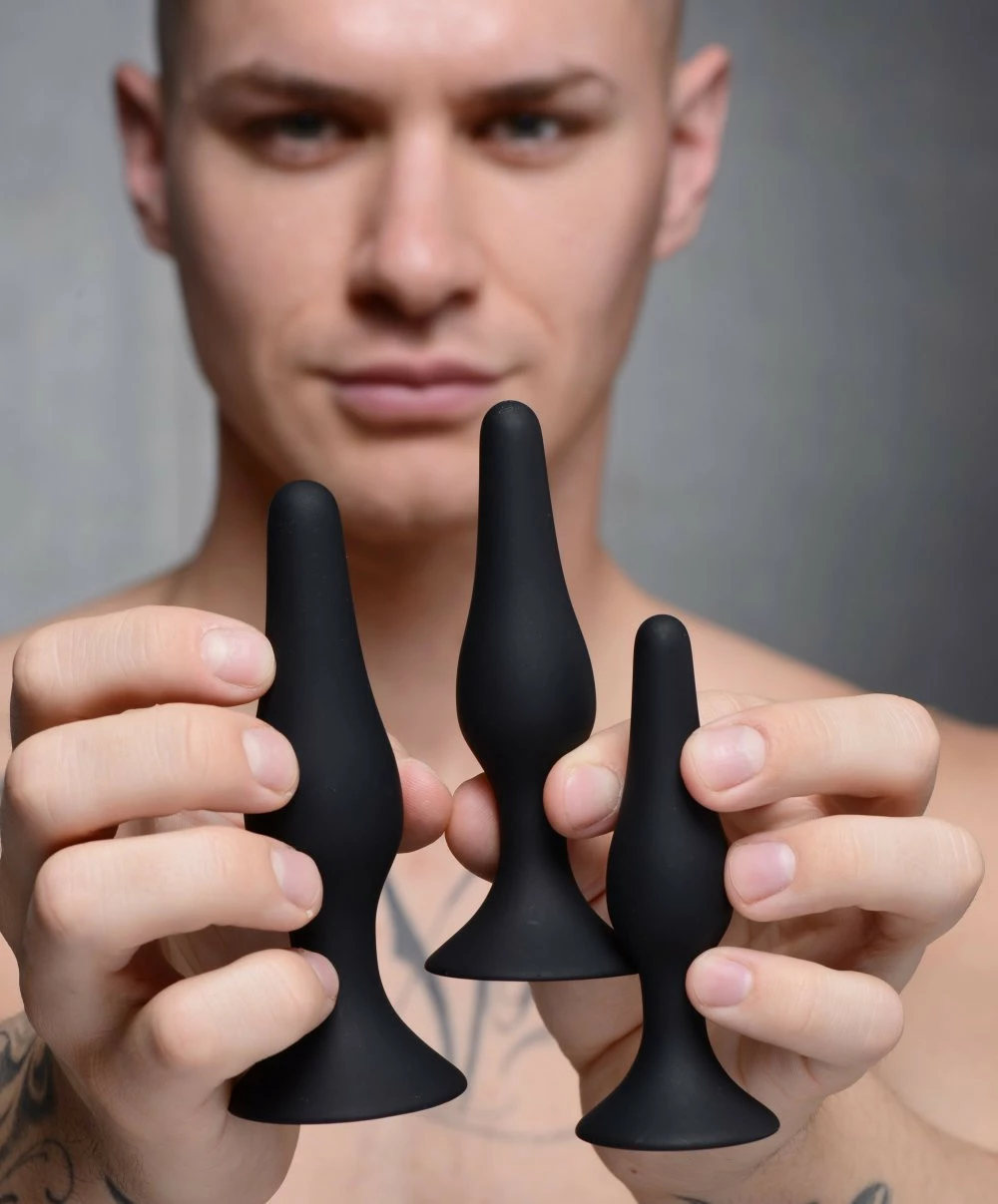 Master Series Extreme Sex Toys, Bondage, & Fucking Machines | ExtremeRestraintsTriple Spire Tapered Silicone Anal Trainer Set