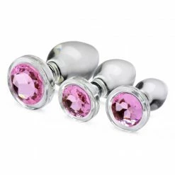 Booty Sparks Extreme Sex Toys, Bondage, & Fucking Machines | ExtremeRestraintsPink Gem Glass Anal Plug Set
