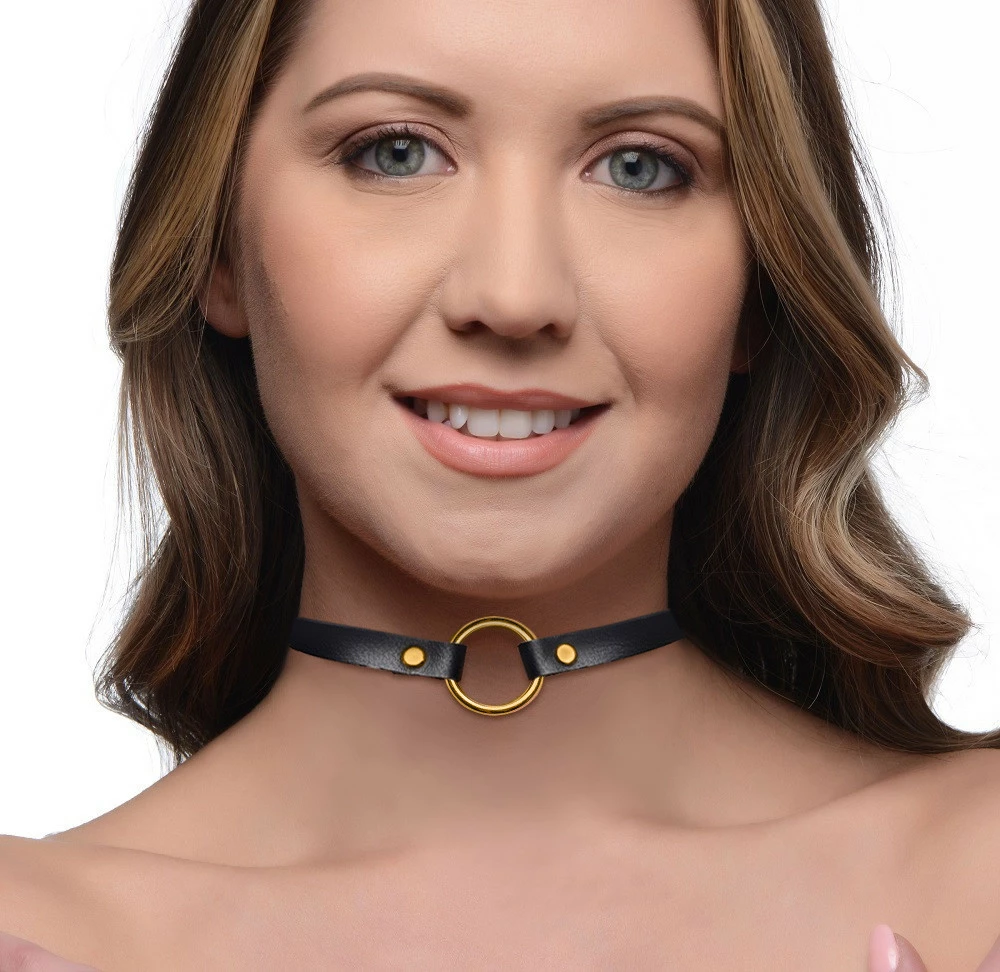 Collars Extreme Sex Toys, Bondage, & Fucking Machines | ExtremeRestraintsPosh Pet Gold Ring Slim Choker