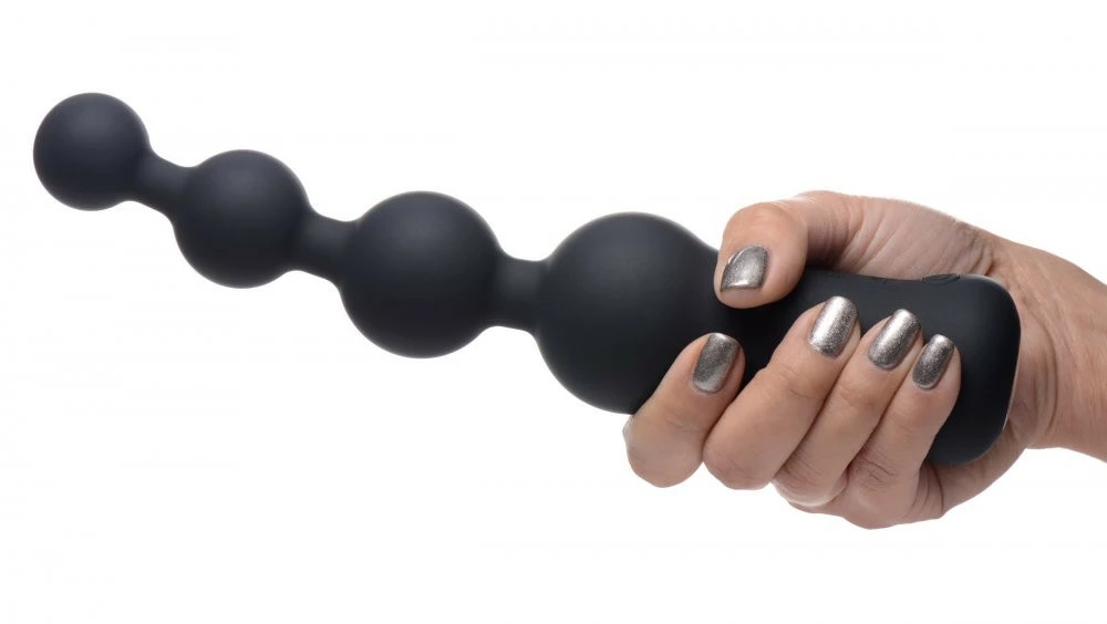 Rechargeable Vibrators Extreme Sex Toys, Bondage, & Fucking Machines | ExtremeRestraintsDeluxe Voodoo Beads 10X Silicone Anal Beads Vibrator - Image 3