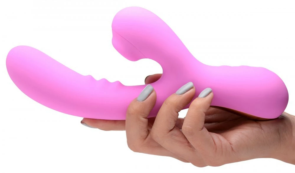 Rechargeable Vibrators Extreme Sex Toys, Bondage, & Fucking Machines | ExtremeRestraints8X Silicone Suction Rabbit Vibrator - Image 3