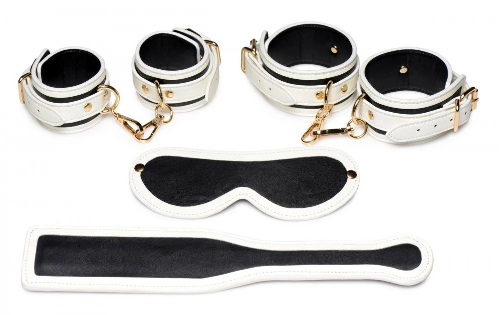 Wrist & Ankle Restraints Extreme Sex Toys, Bondage, & Fucking Machines | ExtremeRestraintsKink In The Dark Glowing Cuffs Blindfold And Paddle Bondage Set - Image 3