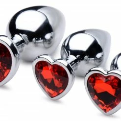 Booty Sparks Extreme Sex Toys, Bondage, & Fucking Machines | ExtremeRestraintsRed Heart Gem Anal Plug Set