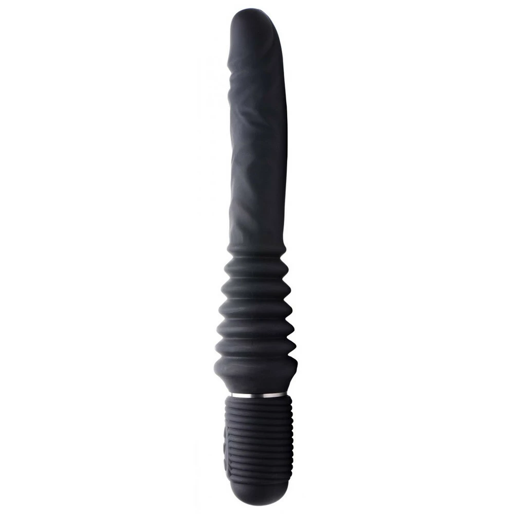 Rechargeable Vibrators Extreme Sex Toys, Bondage, & Fucking Machines | ExtremeRestraints10X Silicone Vibrating And Thrusting Dildo - Image 5