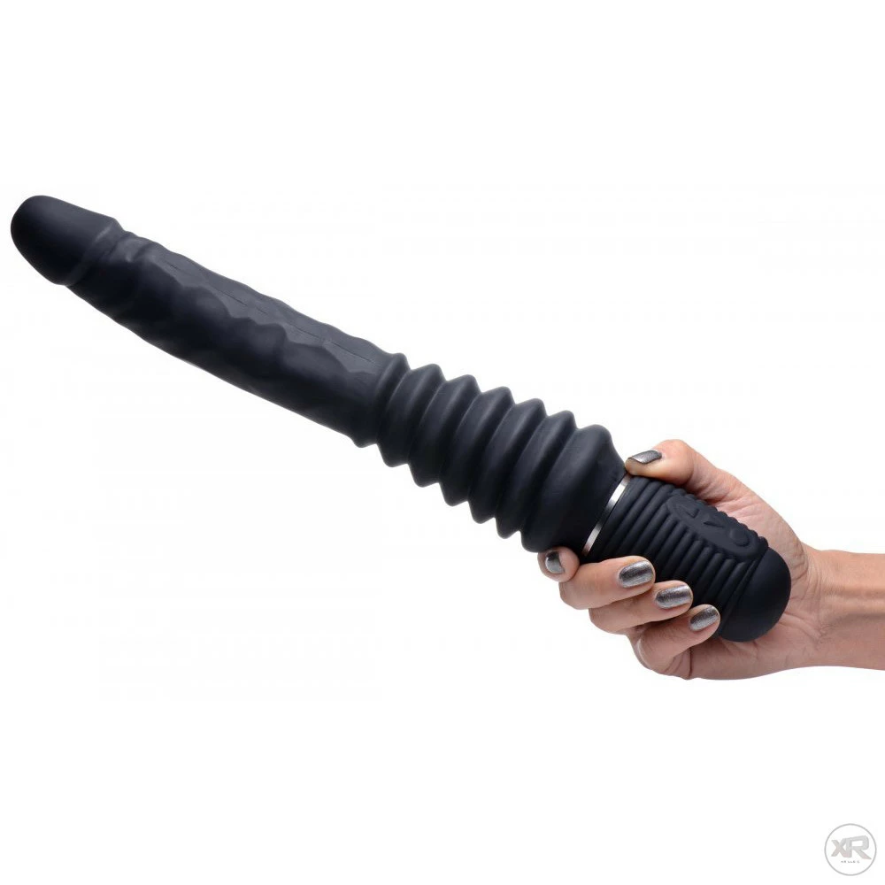 Rechargeable Vibrators Extreme Sex Toys, Bondage, & Fucking Machines | ExtremeRestraints10X Silicone Vibrating And Thrusting Dildo - Image 4