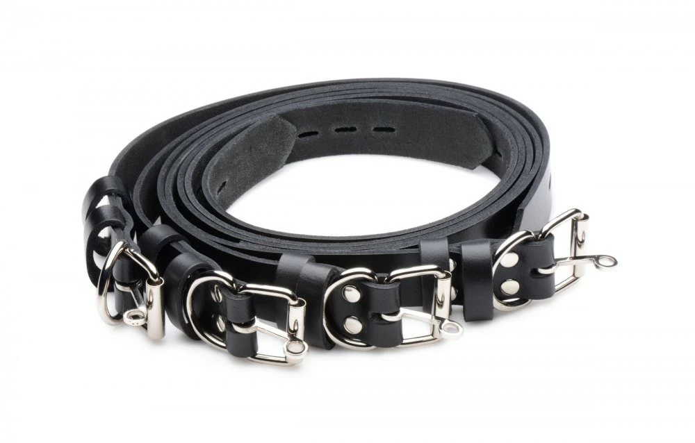 Wrist & Ankle Restraints Extreme Sex Toys, Bondage, & Fucking Machines | ExtremeRestraints4 Pack Leather Locking Bondage Straps - Image 4