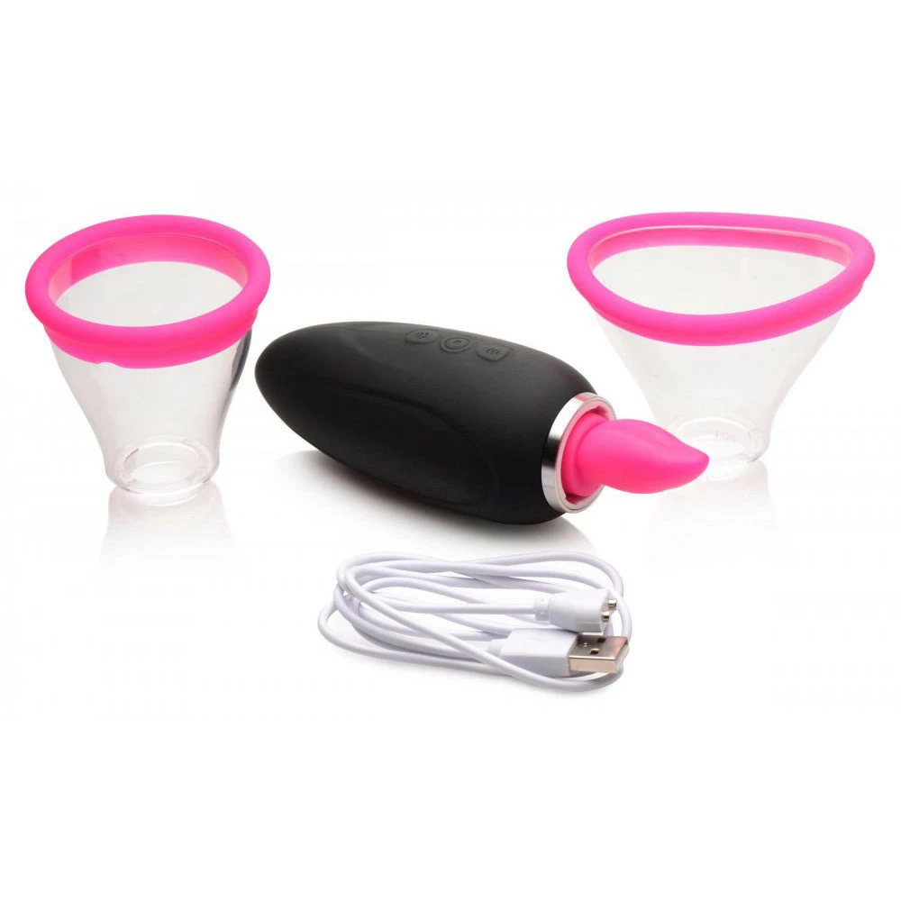 Rechargeable Vibrators Extreme Sex Toys, Bondage, & Fucking Machines | ExtremeRestraintsLickgasm Mini 10X Silicone Licking And Sucking Stimulator - Image 3
