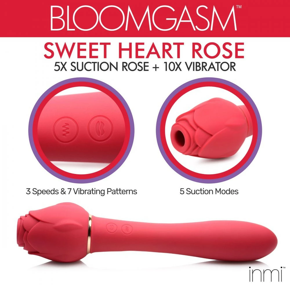 Rechargeable Vibrators Extreme Sex Toys, Bondage, & Fucking Machines | ExtremeRestraintsBloomgasm Sweet Heart Rose Vibrator - Image 3