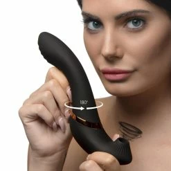 Rechargeable Vibrators Extreme Sex Toys, Bondage, & Fucking Machines | ExtremeRestraints6X Swivel Sucker 180 Rotating Silicone Suction Vibrator