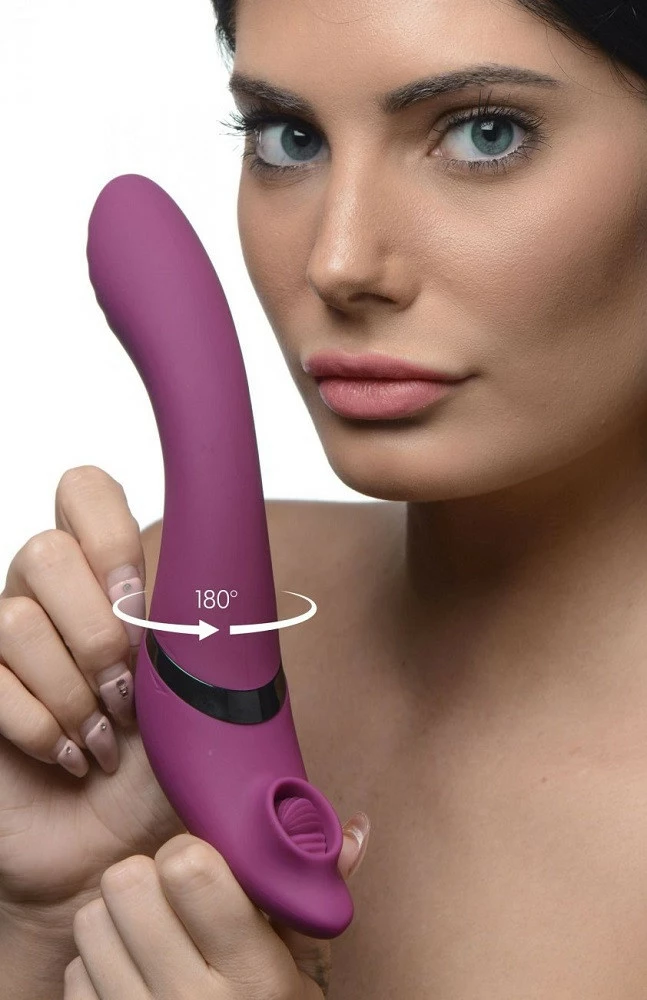 Rechargeable Vibrators Extreme Sex Toys, Bondage, & Fucking Machines | ExtremeRestraints7X 180 Degree Rotating Silicone Swivel Licking Vibrator