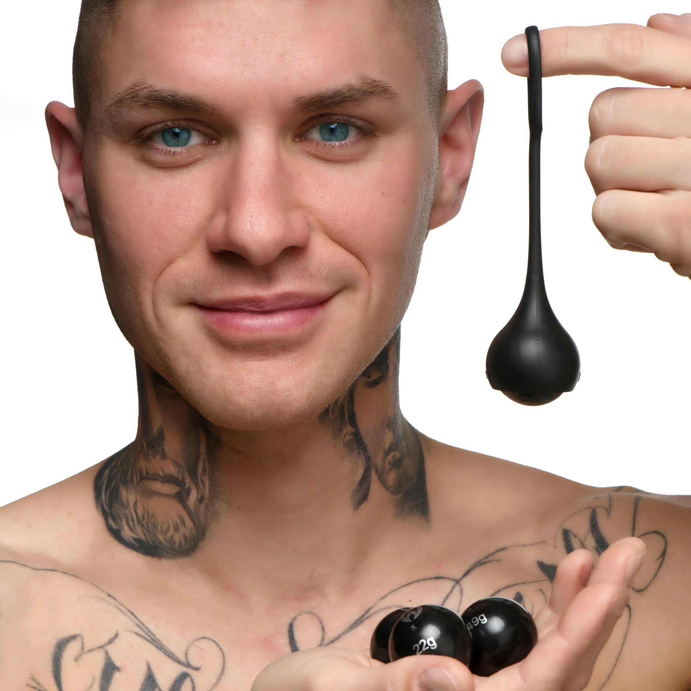 Penis Jewelry Extreme Sex Toys, Bondage, & Fucking Machines | ExtremeRestraintsCock Dangler Silicone Penis Strap With Weights - Image 2