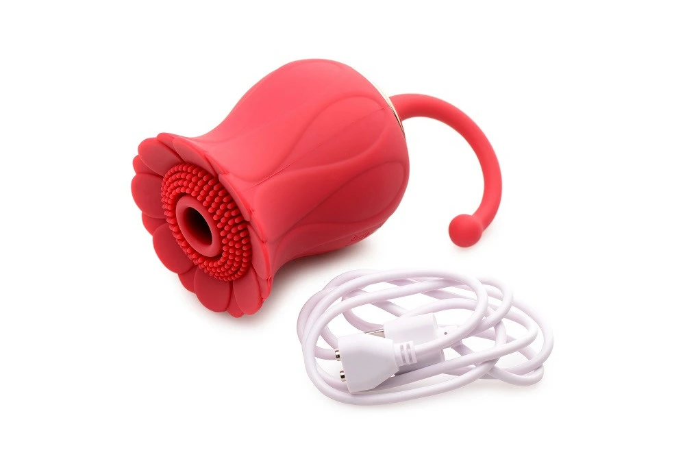 Rechargeable Vibrators Extreme Sex Toys, Bondage, & Fucking Machines | ExtremeRestraintsBloomgasm Textured Rose 10X Suction Stimulator - Image 8