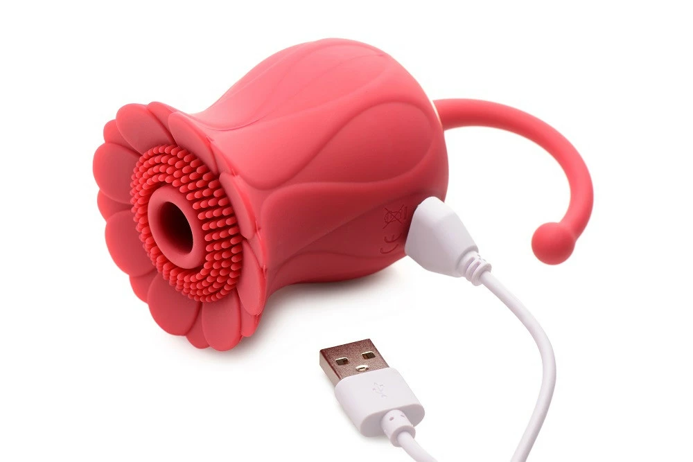 Rechargeable Vibrators Extreme Sex Toys, Bondage, & Fucking Machines | ExtremeRestraintsBloomgasm Textured Rose 10X Suction Stimulator - Image 9