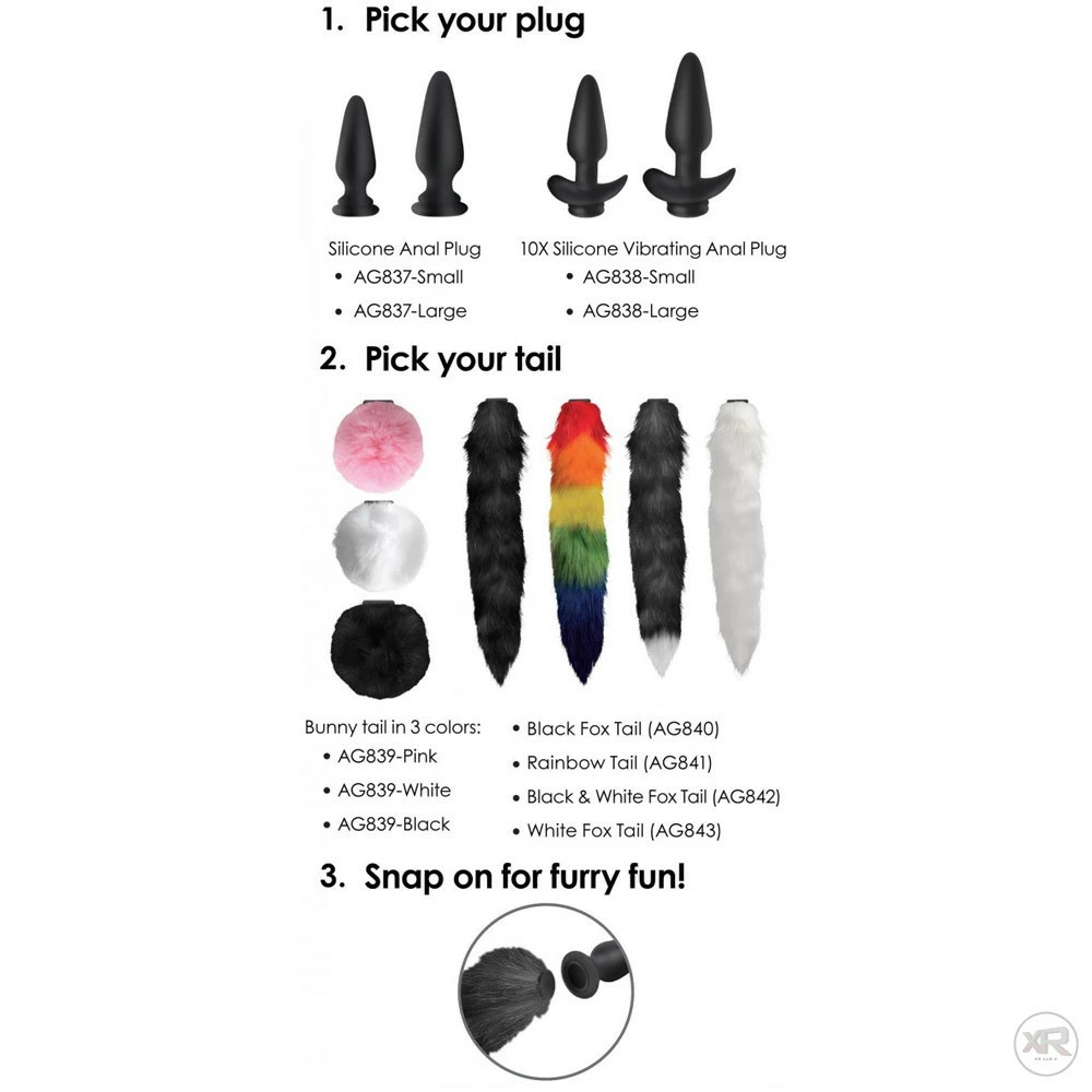 Tailz Extreme Sex Toys, Bondage, & Fucking Machines | ExtremeRestraintsLarge Anal Plug With Interchangeable Fox Tail - Image 4