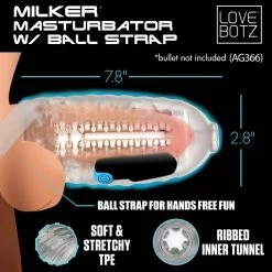Male Masturbation Sleeves & Strokers Extreme Sex Toys, Bondage, & Fucking Machines | ExtremeRestraintsMilker Masturbator With Ball Strap