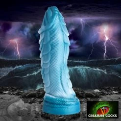 Creature Cocks Extreme Sex Toys, Bondage, & Fucking Machines | ExtremeRestraintsSea Serpent Blue Scaly Silicone Dildo
