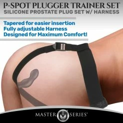 Master Series Extreme Sex Toys, Bondage, & Fucking Machines | ExtremeRestraintsP-Spot Plugger Trainer Set Silicone 3 Piece Prostate Plug Set With Harness