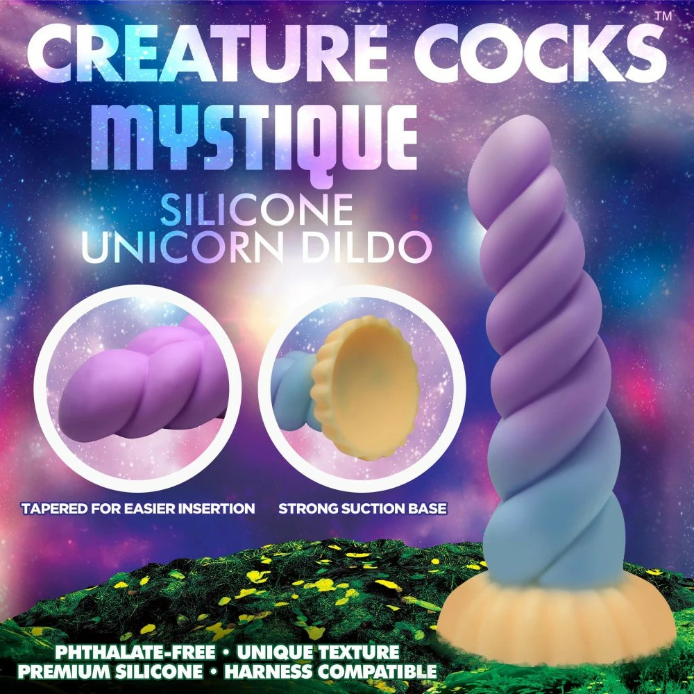 Creature Cocks Extreme Sex Toys, Bondage, & Fucking Machines | ExtremeRestraintsMystique Silicone Unicorn Dildo - Image 3