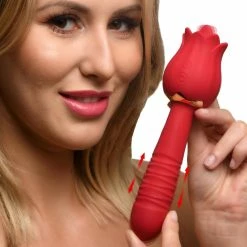 Rechargeable Vibrators Extreme Sex Toys, Bondage, & Fucking Machines | ExtremeRestraintsRacy Rose Thrusting And Licking Rose Vibrator