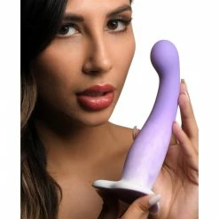 Curve Toys Extreme Sex Toys, Bondage, & Fucking Machines | ExtremeRestraintsSlim G-Spot Silicone Purple And White Dildo