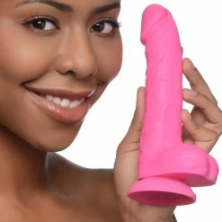 Curve Toys Extreme Sex Toys, Bondage, & Fucking Machines | ExtremeRestraints7 Inch Silicone Dildo With Balls